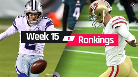 fantasy football week 15 kicker rankings